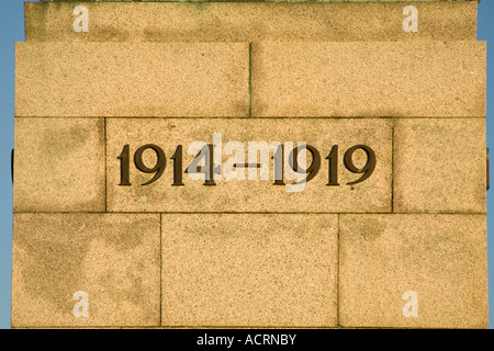 Il memoriale di guerra di fronte al mare a Blackpool Lancashire Inghilterra Foto Stock