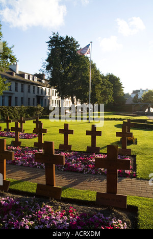 dh Howard Davis Park ST HELIER JERSEY seconda guerra mondiale memoriale cimitero di legno attraversa ww2 canale isole attraversare Foto Stock