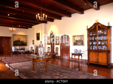 Vista interna delle camere di consiglio nel Castello di Buona Speranza museum Cape Town Western Cape Sud Africa Foto Stock