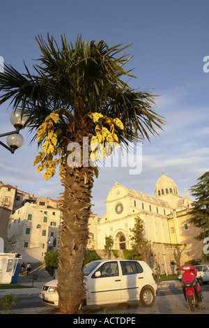 La Cattedrale di Sibenik San Giacomo o di san Jacob sv jakov Adria Dalmazia Adriatico Croazia Foto Stock