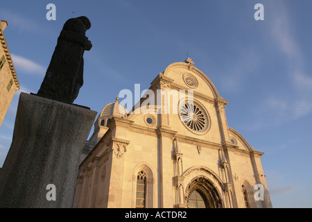 La Cattedrale di Sibenik San Giacomo o di san Jacob sv jakov Adria Dalmazia Adriatico Croazia Foto Stock