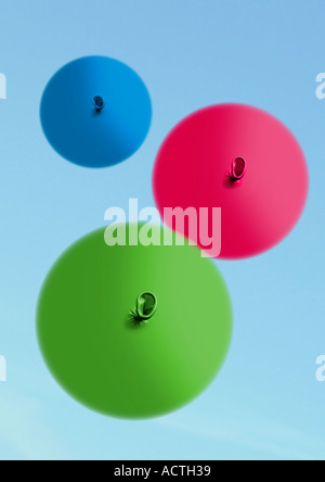 Pallone da basso angolo di Ballon von unten Foto Stock