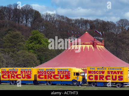 'Mosca membro Circus' in Endcliffe Park in Sheffield "Gran Bretagna" Foto Stock