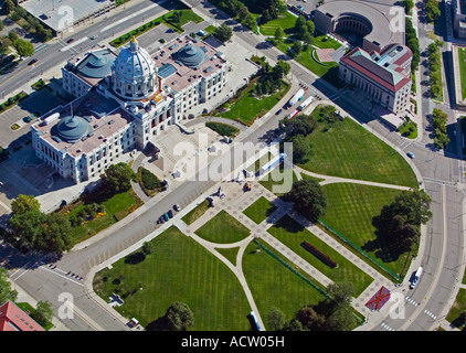 Vista aerea al di sopra di State Capitol Building Saint Paul Minnesota Foto Stock