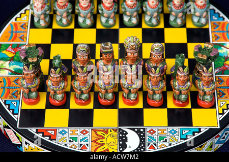 Souvenir scacchi offerti in vendita nei mercati di Puerto Limon Costa Rica Foto Stock