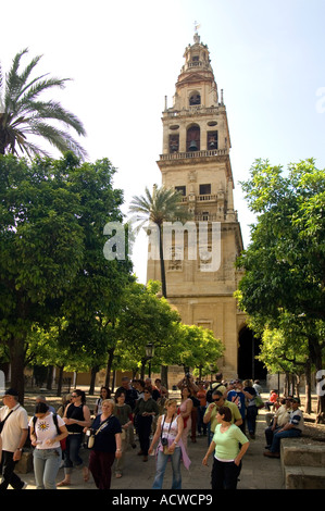 La Toree del Alminar, un mix originale del minareto e il Cristiano del campanile della cattedrale di Cordoba, Andalusia, Spagna Foto Stock