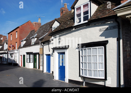 Il burro Street, Alcester Warwickshire, Inghilterra, Regno Unito Foto Stock