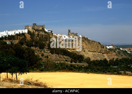 C16 chiesa di San Pedro Castillo Marchesi de Tamaron Arcos de la Frontera Alpujarras Provincia de Cadiz Andalucia Spagna Foto Stock