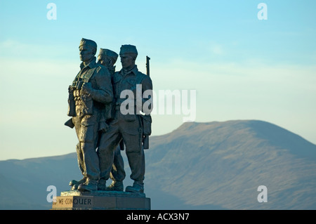 Commando Memorial a Spean Bridge, vicino a Fort William, regione delle Highlands, Scotland, Regno Unito Foto Stock