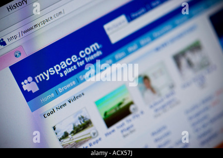 Myspace community del sito www.myspace .com Foto Stock