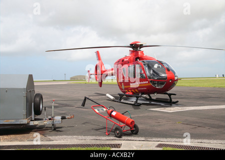 Cornovaglia Air Ambulance basato a Newquay Foto Stock