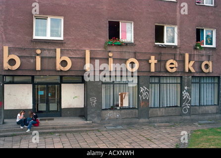 La biblioteca pubblica edificio a Poznan, Polonia Foto Stock