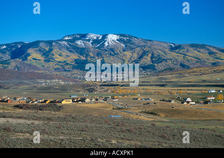 Case in Silver Spur suddivisione vicino a Steamboat Springs Colorado USA Foto Stock