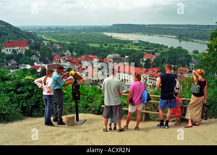 Kazimierz Dolny visto da tre croci Hill, Polonia Foto Stock