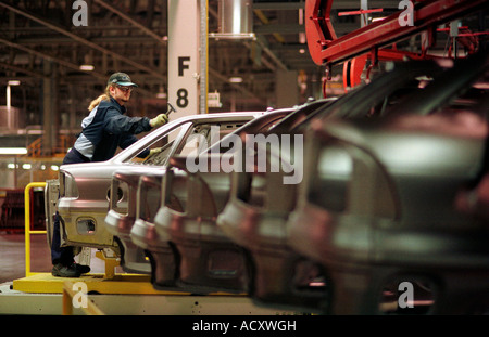 Opel-fabbricazione della Astra modello classico, Gliwice, Polonia Foto Stock