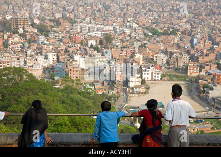 Viewpoint.Swayambhunath Stupa.Kathmandu.Nepal Foto Stock