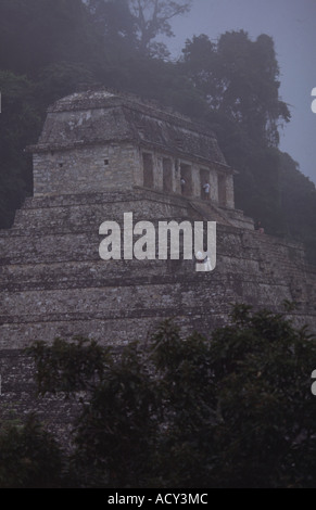 Il tempio delle iscrizioni Palenque Chiapas Messico America Centrale Foto Stock