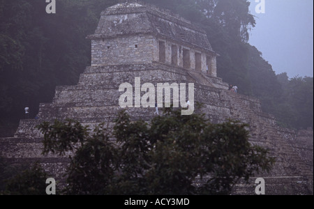 Il tempio delle iscrizioni Palenque Chiapas Messico America Centrale Foto Stock