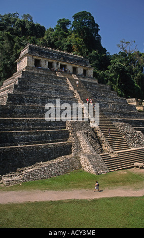 Il tempio delle iscrizioni Palenque Chiapas Messico America Centrale Foto Stock