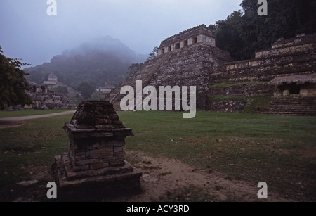 Il tempio delle iscrizioni Palenque Chiapas Messico America Centrale Foto Stock