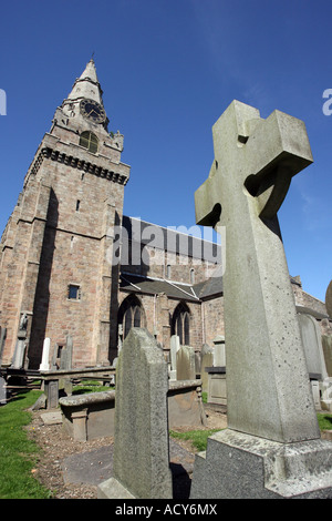 St Machar la cattedrale in Old Aberdeen, nella città di Aberdeen, Scozia, Regno Unito, che è una Chiesa di Scozia kirk Foto Stock