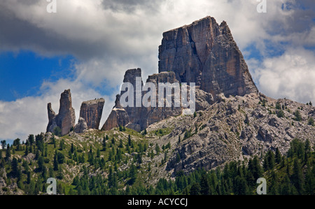 Cinque Torri, Dolomiti, Italia Foto Stock