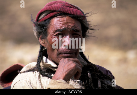 Pellegrino tibetano sul Monte Kailash Tibet Foto Stock