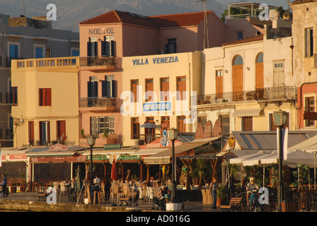 Creta dal porto esterno in Hania Foto Stock