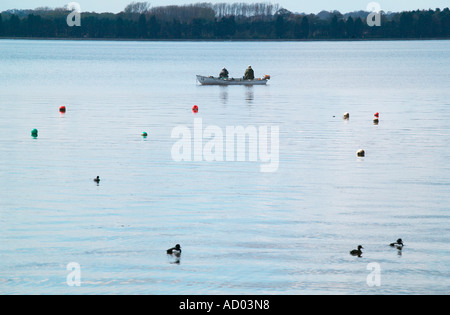 Pesca sul serbatoio hanningfield Foto Stock