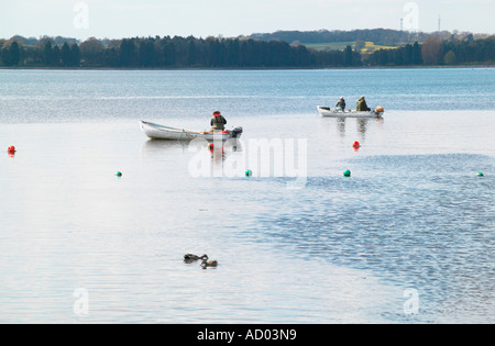 Pesca sul serbatoio hanningfield Foto Stock