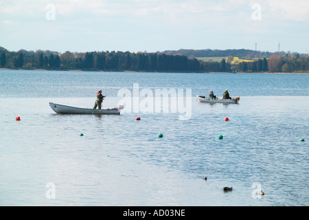 Pesca sul serbatoio hanningfield Foto Stock