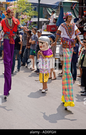 Songkran parade Khao San Road di Bangkok in Thailandia Foto Stock