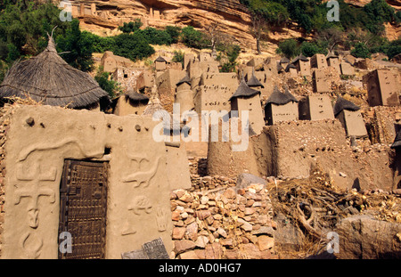 Architettura Dogon - Banani, Pays Dogon del Mali Foto Stock
