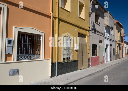 Piuttosto case dipinte, El Vergel, Spagna, Europa Foto Stock