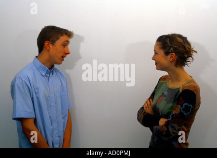 Marcq en Baroeul Francia Teenage Boy & Girl Foto Stock