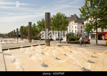 Inghilterra Bristol Old City Centre Promenade fontana Foto Stock