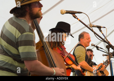 Il Wildwood fascia giocare a Dent Folk Festival Giugno 2007 Dent Cumbria Inghilterra England Foto Stock