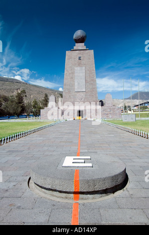 La Mitad del Mundo (marcatura dell'equatore), Ecuador Foto Stock