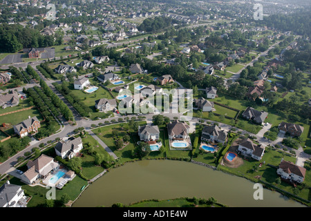 Virginia Beach, vista aerea dall'alto, vista, case, quartiere, residenziale VA070612007 Foto Stock