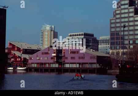 Visualizza modulo Heron Quays, Docklands di Londra, Regno Unito Foto Stock