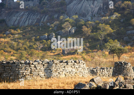 Le rovine di Grande Zimbabwe un sito del Patrimonio Mondiale Foto Stock