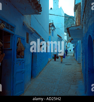 Chefchaouen il blu Rif città del Marocco Foto Stock