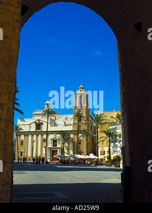 Piazza Duomo a Cadiz Foto Stock