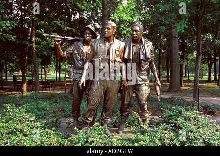 Statua di tre soldati, anche i tre soldati, Vietnam Veterans Memorial, Washington, DC, Stati Uniti d'America Foto Stock