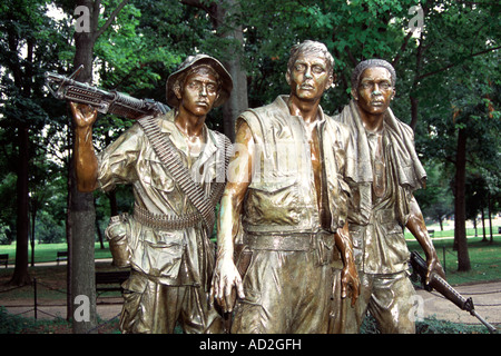 Statua di tre soldati, anche i tre soldati, Vietnam Veterans Memorial, Washington, DC, Stati Uniti d'America Foto Stock