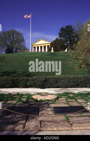 John F Kennedy, Jacqueline Kennedy Onassis graves, Arlington House, il Cimitero Nazionale di Arlington, Virginia, Stati Uniti d'America