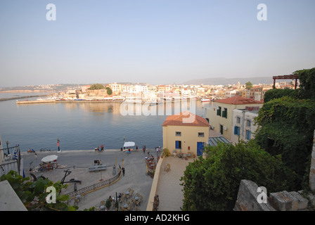 Creta Veduta del porto esterno in Hania Foto Stock