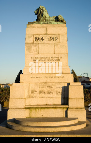 Il memoriale di guerra di fronte al mare a Blackpool Lancashire Inghilterra Foto Stock