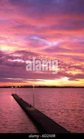 Perth, il fiume Swan Sunset Foto Stock