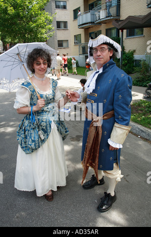 Canada Quebec Montreal Fete Nationale St Jean Baptiste parata del giorno Foto Stock